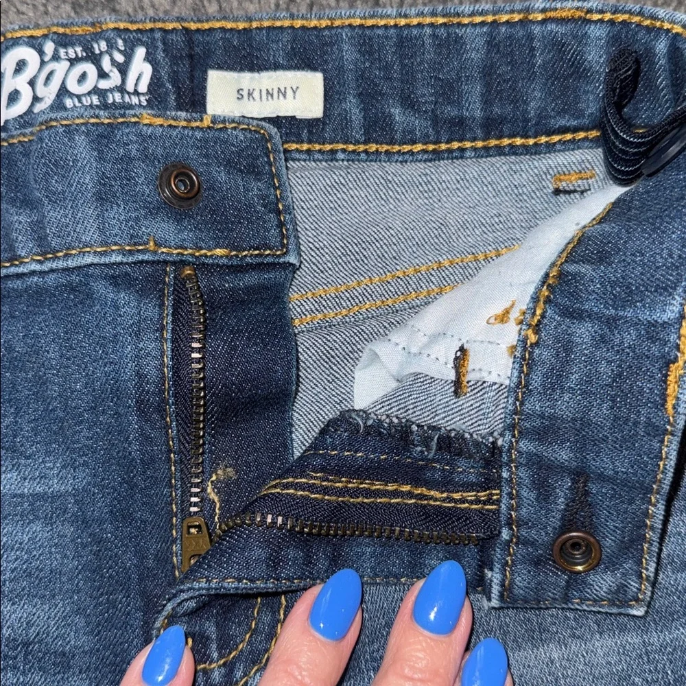 Denim Blue Jeans, Distressed Knees Size 5 kids